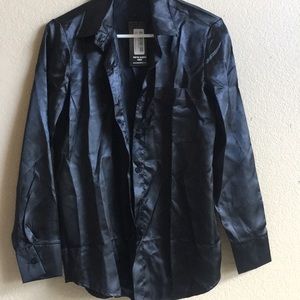 Satin button down shirt - dressy